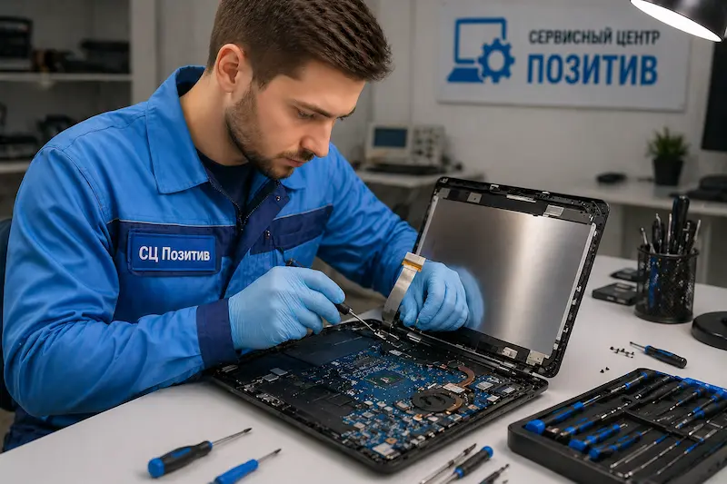 Ремонт шлейфа матрицы ноутбука в Волжском