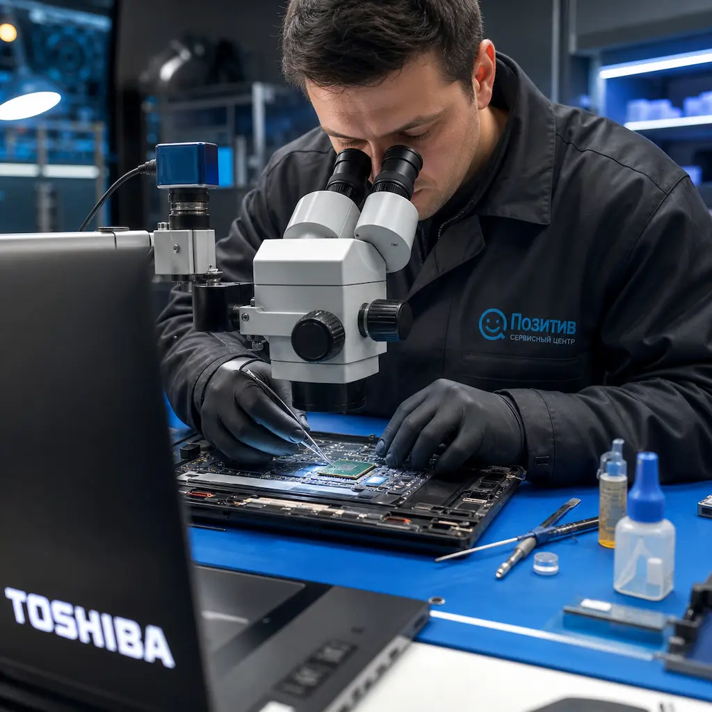 Замена видеокарты ноутбука Toshiba в Волжском