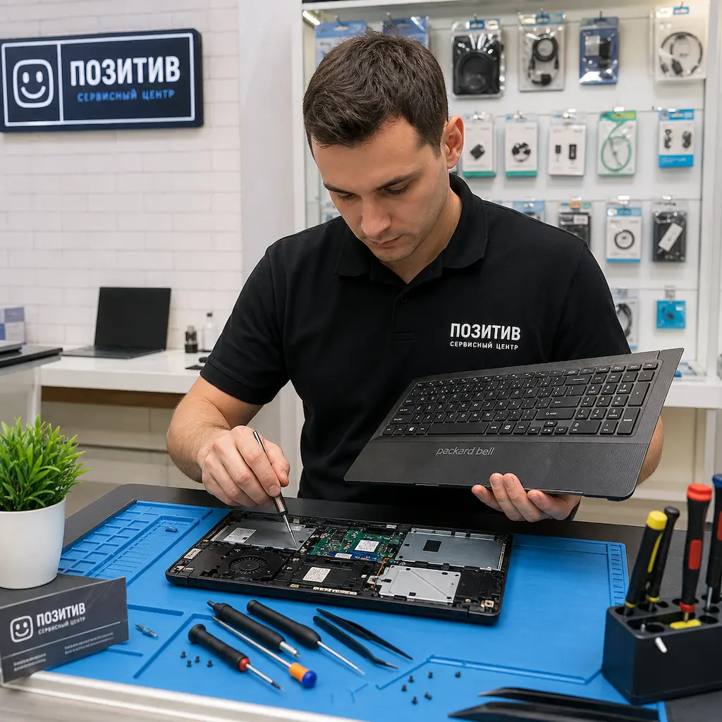заменить клавиатуру на ноутбуке Packard Bell в Волжском