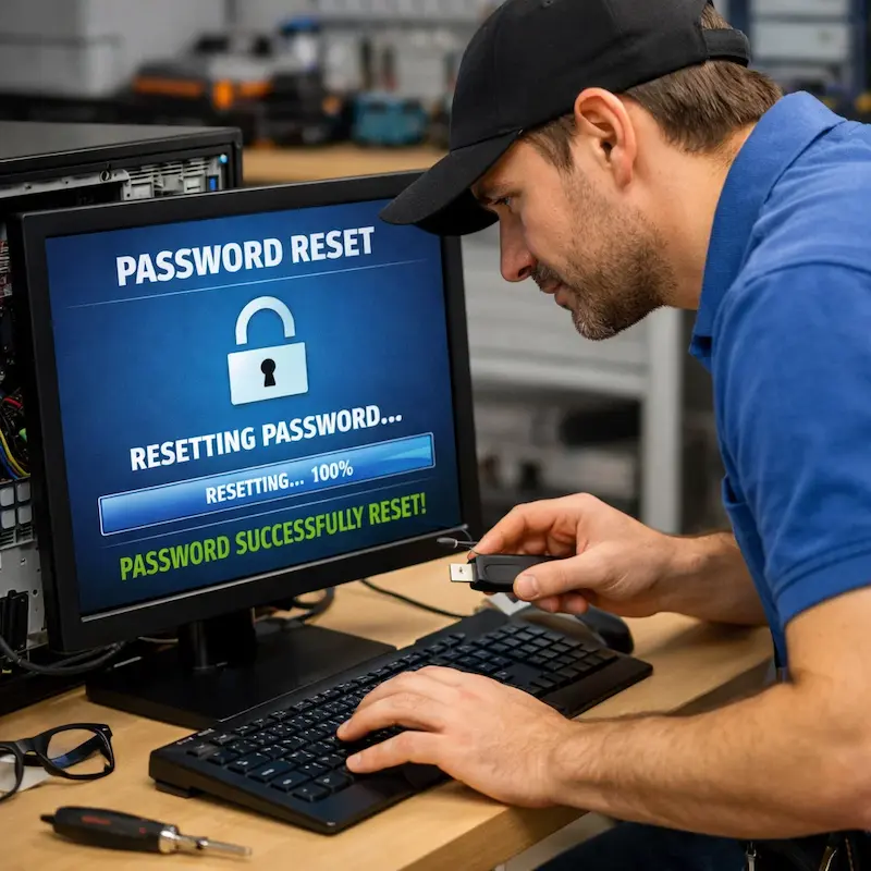 Сброс пароля от компьютера в Волжском