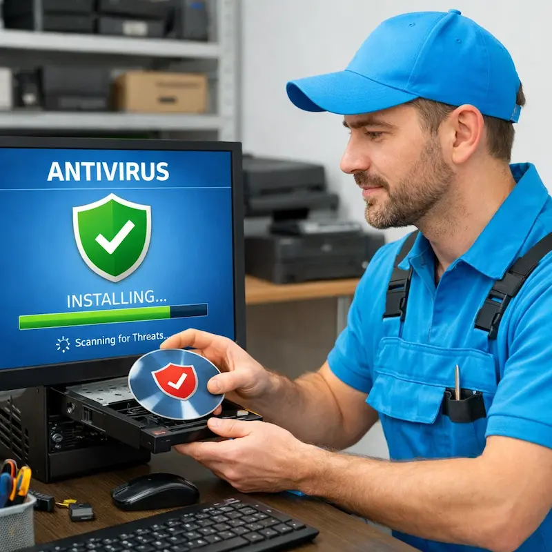 Установка антивируса в Волжском на дому