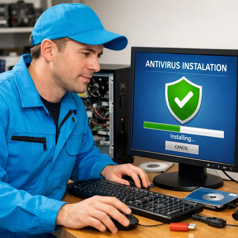 Установка антивируса на ноутбук в Волжском