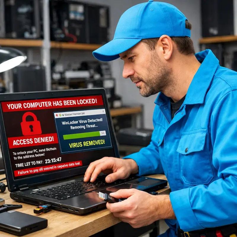 Поможем разблокировать компьютер и ноутбук в Волжском